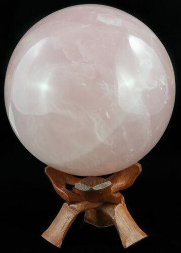 Polished Rose Quartz Sphere - Madagascar #52395